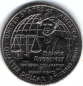 2023-D Denver Brilliant Uncirculated American Women Elleanor Roosevelt Quarter - Zdjęcie 1 z 2