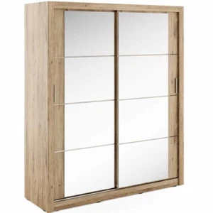 Schwebetürenschrank Schiebetürenschrank Kleiderschrank ARTI AR03 Shetland Eiche - Bild 1 von 3
