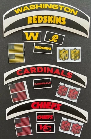 NFL LUNAR ECLIPSE - MINI HELMET DECAL SET - PICK YOUR TEAM - ALL 32 TEAMS Cover
