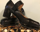 Mary Janes Black Platform Textured Patent Easy To Wear 3 Heals 11 Shoes Unisex