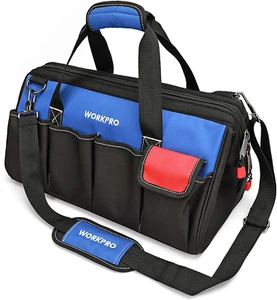 18-Inch Close Top Wide Mouth Storage Tool Bag with Adjustable Shoulder Strap, St - Picture 1 of 12