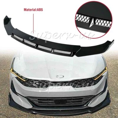 For KIA Forte 2005-2023 Front Bumper Lip Spoiler Splitter Diffuser Gloss Black - Image 1 of 4
