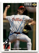 1994 Collector's Choice Signed Tommy Greene Philadelphia Phillies #115