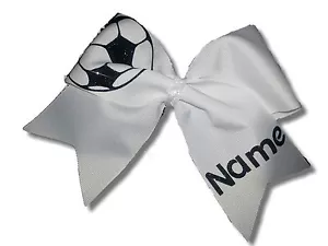 Personalized Large Soccer Hair Bow Free Shipping - Picture 1 of 1