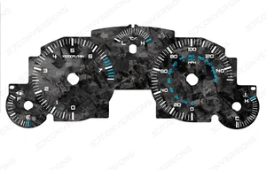 Mazda MX5 Mk3 Forged Carbon Dial Cards 8 Colours Gauges - Picture 1 of 8
