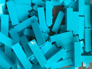 LEGO PARTS-NEW- # 14716-MEDIUM AZURE- BRICK/PILLAR 1 X 1 X 3-50 PIECES - Picture 1 of 1