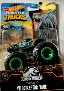 Camiones monstruo VELOCIRAPTOR azul Jurassic World Hot Wheels 2021 Mattel NUEVO 🙂 - Imagen 1 de 8