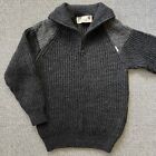 Niffi Ecosse Range 1/4 Zip Small Pullover Wool Sweater Hand Woven Harris Tweed