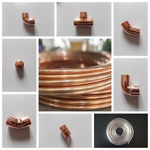 6MM/8MM/10MM COPPER END FEED FITTINGS/PLUMBING FITTINGS/ YORKSHIRE COPPER PIPE 