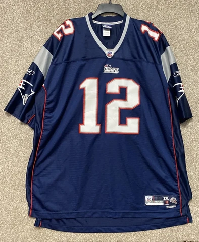 Reebok Authentic NFL Mens New England Patriots Tom Brady Jersey Size 3XL +2 Cover