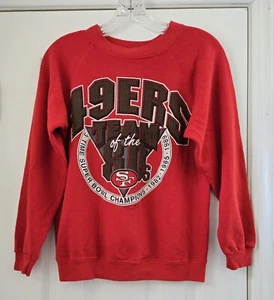 Vintage Hanes 49ers Sweatshirt Erwachsene S Raglan Crewneck 1989 NFL Champions San Fran - Bild 1 von 13