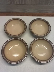4 VTG Denby Sonnet Soup, Salad, Cereal, Dessert Bowls Small 6'' Tan Brown - Picture 1 of 21