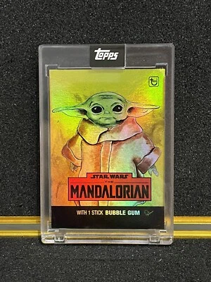 🌈 Tarjeta Grogu #/99 #2 de Brittney Palmer Rainbow Foil Star Wars 2022 Topps #52/99 Foto 1 de 4