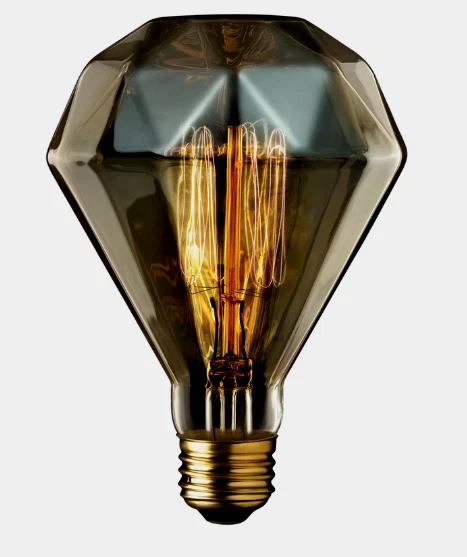 Globe Designer DIAMENTE Amber Glass BR30 Decorative Bulb 40 watts E26 84644 NEW - Image 1 of 2