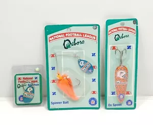 Oxboro NFL Miami Dolphins Spinner Bait Ox Spoon Key Chain Lot of 3 - Picture 1 of 5
