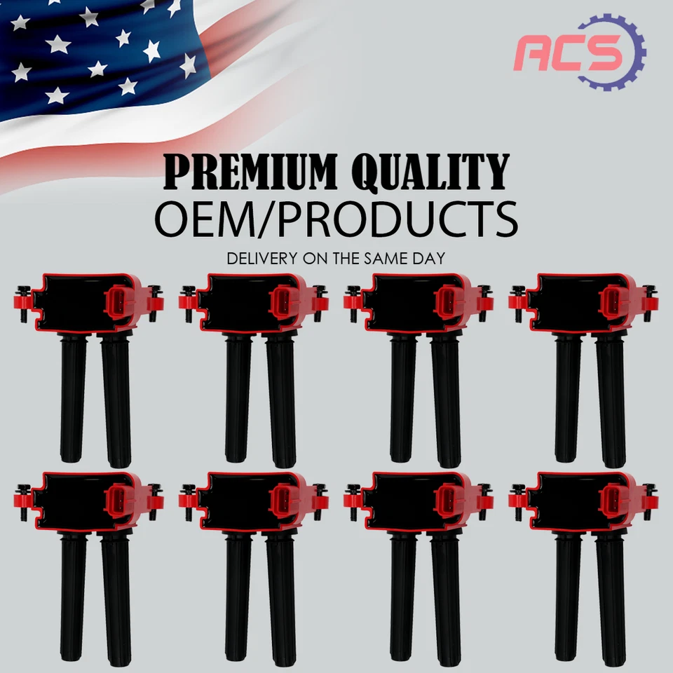 8X OEM  High Performance Ignition Coils for Dodge Durango Charger Jeep Ram UF504 - Image 1 of 4