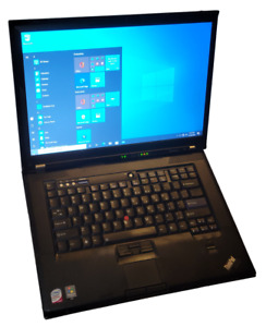 IBM Lenovo Thinkpad T61 Laptop intel core 2 Duo 14" 2Ghz 2GB 500GB Win 10 BADBAT