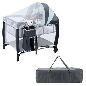 All IN 1 Baby Travel Cot Infant Bassinet Portacot Foldable Playpen Bedside Crib - Picture 1 of 12