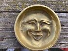 Vintage Brass Man in Moon Face Pin Tray Dish