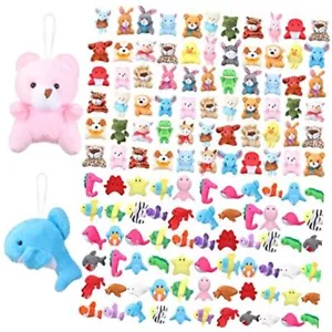 120 Pcs Mini Animal Plush Toys Party Favors Small Stuffed Animals Bulk Cute - Picture 1 of 8