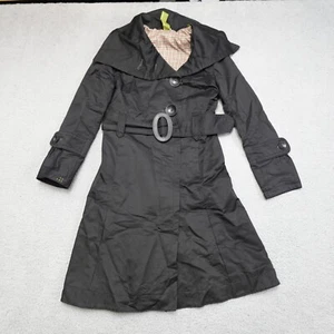Soia & Kyo Trenchcoat Jacke Damen klein schwarz kariert Futter asymmetrisch - Bild 1 von 16