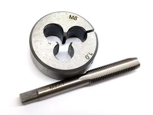 Grifo métrico M8x1.0 + troquel de acero de aleación DERECHA herramienta de roscado 8 mm -1.0 - Imagen 1 de 1