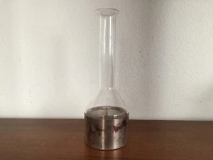 LINO COLLEZIONE SABATTINI VASO ITALIANO VETRO ARGENTO METÀ SECOLO MODERNO ITALIA - Foto 1 di 5