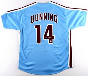 Jim Bunning Signed Philadelphia Phillies Jersey (JSA COA) Threw Perfect Game1964