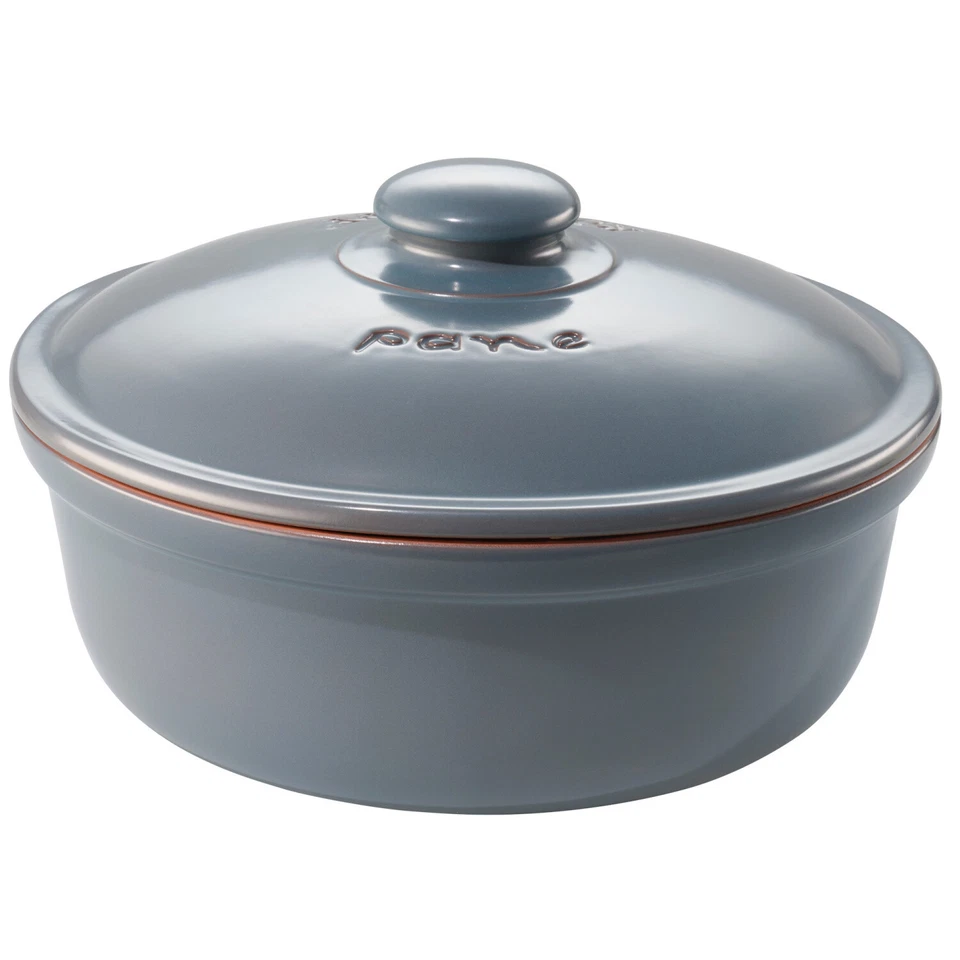 Römertopf Brot-Frische-Topf rund Blau Grau - Bild 1 von 1