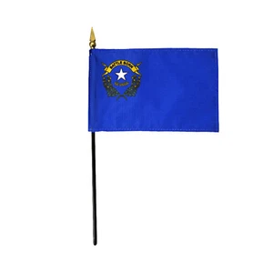 Nevada NV State Polyester Miniatur Tischplatte Schreibtisch Flagge 4" x 6" (12er-Packung) - Bild 1 von 3