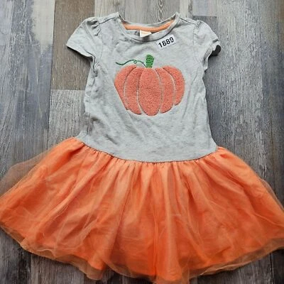 HALLOWEEN Gymboree Girls 4T Pumpkin Dresw Tulle Skirt Orange - Image 1 of 4