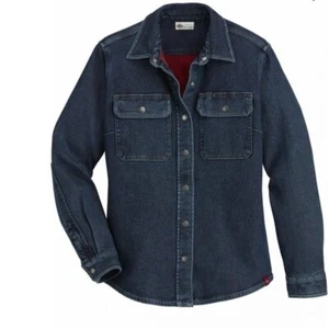 NWT Dickies Women's Warming Temp-iq Flex Denim Work Shirt XL blue - Picture 1 of 9