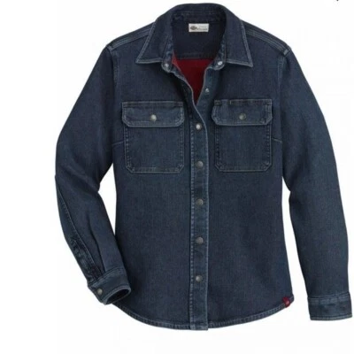 NWT Dickies Women's Warming Temp-iq Flex Denim Work Shirt XL blue - Image 1 of 4