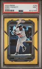 2023 Panini Prizm Kirby Puckett Gold Prizm #190 7/10 PSA 9, Pop 1, None Higher