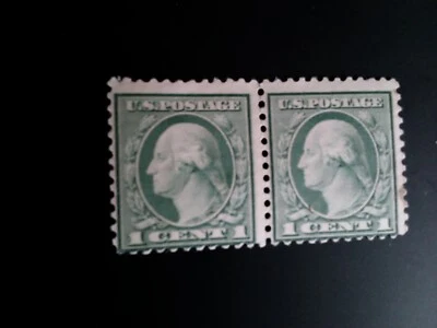 U.S. Stamp of Washington pair, 1921 Rotary Press, Scott #545. CV- $600.00 - Image 1 of 2