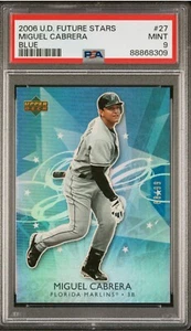 2006 Upper Deck Miguel Cabrera Future Stars Blue /99 Card Psa 9!!! - Picture 1 of 2