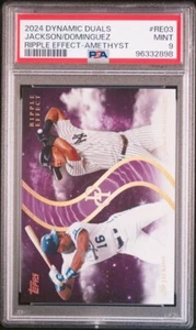 PSA9 2024 TOPPS DYNAMIC DUALS RIPPLE EFFECT RE03 JACKSON/DOMINGUEZ RIPPLE EFFECT - Picture 1 of 2