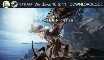 NEU PC Computer Spiel Monster Hunter World für Windows 10 11 STEAM Download Code - Bild 1 von 4