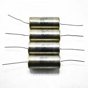 Lot of 4 Vintage Kemet Paper in Oil Axial Electrolytic Capacitors 2uF 400 VDC - Picture 1 of 1