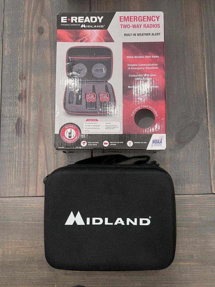 Midland EX37VP E+READY Emergency Two Way Radio Kit Weather Alert - Tested - Image 1 of 4