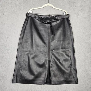 BAILEY/44 Women's Faux Leather Belt Zip Front Skirt Size XL NEW - Picture 1 of 10