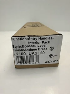 Weslock L2100--UASL20 2100 BORDEAU Lever -Antique Brass W374 007 - Bild 1 von 6