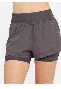 Woman’s SPANX Shorts Get Moving Shorts Double Layer Athletic Shorts Black Sz Med - Picture 1 of 15