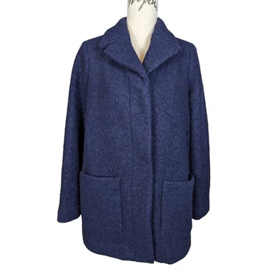 J. Crew Factory Boucle Wool Blend Peacoat Blue Size 8 - Image 1 of 4