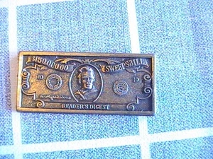 MOKENLESER VERDAUEN KEHRSCHNABEL MESSING 0,75 X 1,75 ZOLL RÜCKSEITE HAT SILKON - Bild 1 von 4
