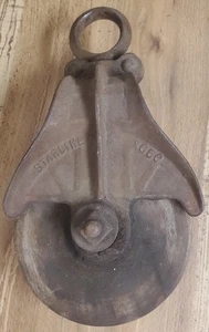 Antike Starline X656 Gusseisen Holz 5-1/2" Scheune Riemenscheibe 11" lang 1 1/2" Augenloch - Bild 1 von 7