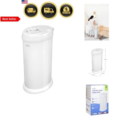 Cubo de pañales con bloqueo de olor de acero para bebé sin bolsas especiales Foto 1 de 4