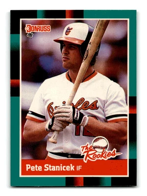 Pete Stanicek 1988 Donruss The Rookies #15 Baltimore Orioles NM-MINT - Image 1 of 2