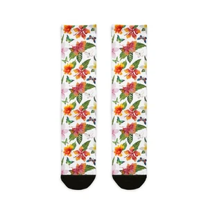 Novelty Socks for Women Tropical Hibiscus Gift, Spring Fashion Comfortable Socks - Picture 1 of 6