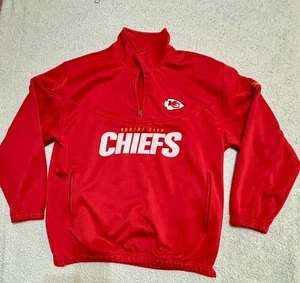 Pullover Reebok Kansas City Chiefs NFL Cuarto Cremallera Forrado de Vellón 2XL - Imagen 1 de 12